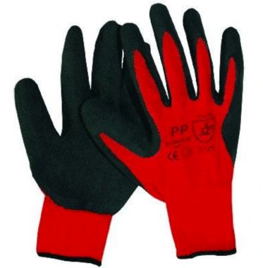 rękawice czerwono-czarne
